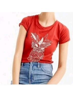 J. Crew Embroidered Pineapple Tee.